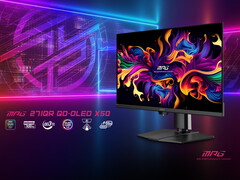 Le MPG 271QR QD-OLED X50 est l'un des nombreux moniteurs de jeu à 500 Hz. (Source de l'image : MSI)