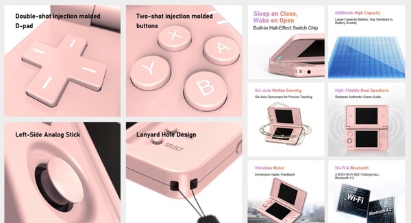 L'Anbernic RG DS Plus dispose d'un stylet intégré.
