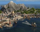 Une image montrant une ville sur une île dans l'année 1800.