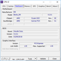 Acer Swift 3 - CPU-Z : Caches.