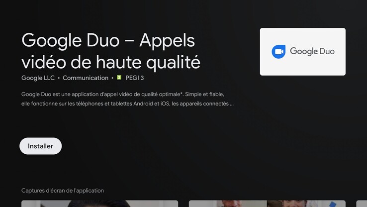 Les téléviseurs Android ont maintenant une version bêta de Google Duo. (Source : Twitter)