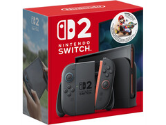 Une image promotionnelle de l'emballage de la Nintendo Switch 2 US présentée sur un fond blanc. (Source de l'image : Nintendo)