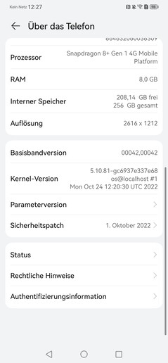 Logiciel du Huawei Mate 50 Pro