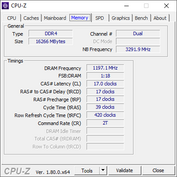 CPU-Z : mémoire vive.