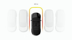 Visualisation de la mise à jour du système Tesla Vision-only Park Assist (image : Green/Twitter)