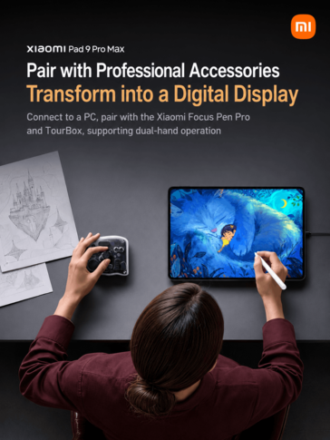 Xiaomi Pad 9 Pro Max avec ses accessoires professionnels
