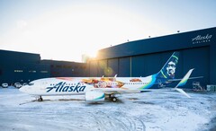 L&#039;avion avait déjà atterri lorsque le Galaxy A21 a pris feu. (Image source : Alaska Airlines)