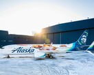 L'avion avait déjà atterri lorsque le Galaxy A21 a pris feu. (Image source : Alaska Airlines)