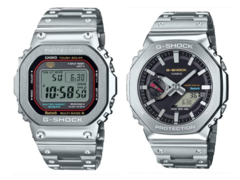 À gauche, nous avons la Casio G-Shock GMW-B5000D-1CJF, et à droite, la Casio G-Shock GM-B2100SD-1CJF. (Source de l'image : Great G-Shock World)