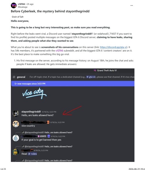 Enquête Videotech sur le « Cyberleek » de GTA 6, n° 1