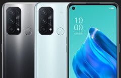 L&#039;Oppo Reno5 A sera lancé dans au moins deux couleurs. (Image source : Evan Blass)