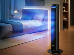 Le Smart Tower Fan 2 Max de Govee, d'une taille de 42 pouces, vient d'être commercialisé au Royaume-Uni. (Source de l'image : Govee)