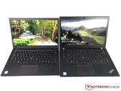 X1 Carbon (à gauche) face au T480s (à droite)