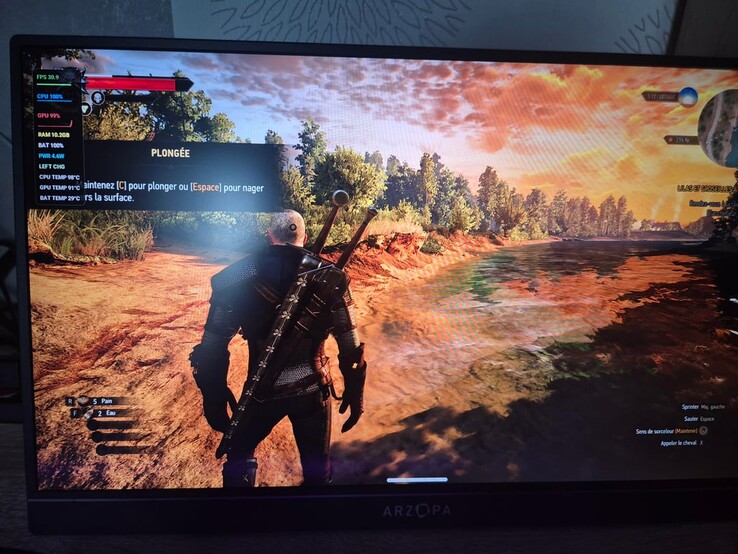 The Witcher 3 fonctionnant sur la Z70 Ultra modifiée