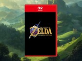 Maquette de la boîte de la version Switch 2 du remake de « Zelda : L'Ocarina du temps »