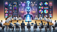 Réunion de recherche sur l'IA (Généré avec DALL-E 3)