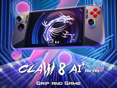 La Claw 8 AI+ est l'une des rares consoles de jeu à disposer d'un écran de 8 pouces. (Source de l'image : MSI)