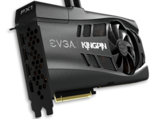 La GeForce RTX 3090 KINGPIN d'EVGA refroidie par liquide semble prête à battre des records de performance (Source de l'image : EVGA)