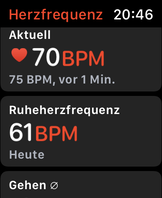 Statistiques de fréquence cardiaque.