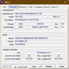 Carte mère CPU-Z