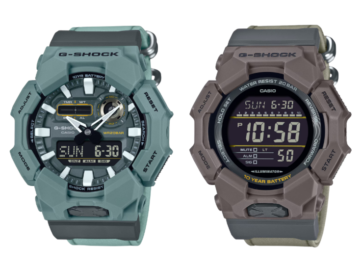 Les montres Casio G-Shock GA-010CE-2A (à gauche) et GD-010CE-5 (à droite). (Source de l'image : Casio)
