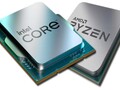 La série Alder Lake a donné de bons résultats face aux puces Zen 3 d'AMD, vieilles d'un an. (Image source : Intel/AMD - édité)