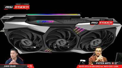 Le MSI Radeon RX 6800 XT GAMING X TRIO - rendu. (Source de l'image : MSI)