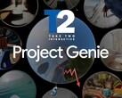Bannière Google Project Genie avec l'action Take-Two montrée en train de tomber