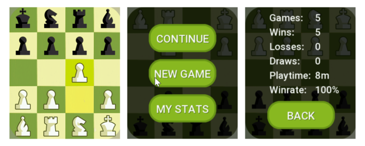 Capture d'écran de l'application Zepp Health Mini Chess pour les smartwatches Amazfit. (Source de l'image : Silver Developer)