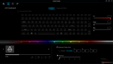 Effets de clavier RVB par touche