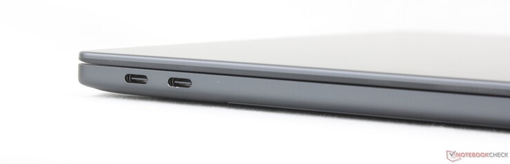 Gauche : 2x USB-C Thunderbolt 4 avec DisplayPort 2.1 + Power Delivery