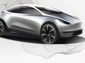 Les premières esquisses laissent entrevoir le design du Robotaxi/Model 2 (image : Tesla)