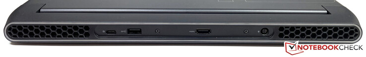 Arrière : USB-C 3.2 Gen.1 (DisplayPort ALT-Mode), USB-A 3.2 Gen.1, HDMI 2.1, alimentation électrique