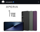 Le smartphone illustré est le Xperia 1 VII, et non le Xperia 1 VIII.