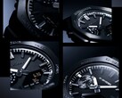 Collage d'images en gros plan mettant en valeur la texture du cadran, les index et la lunette de la Casio G-Shock GM-2100LXB.