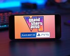 Une campagne marketing de GTA 6 pour la PS5 affichée sur un smartphone