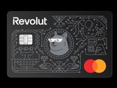 La carte Mastercard Revolut équipée de LED. Les yeux s'allument lors du paiement.