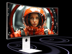 Le moniteur incurvé LG 40U990A-W de 39,7 pouces 5K2K est doté de la connectivité Thunderbolt 5, d'un hub intégré et de deux haut-parleurs de 10 watts. (Source de l'image : LG)