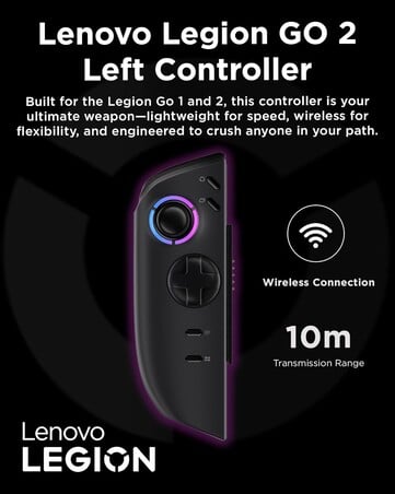 La manette gauche de Legion Go 2 coûte moins cher que la manette droite. (Source de l'image : Lenovo)