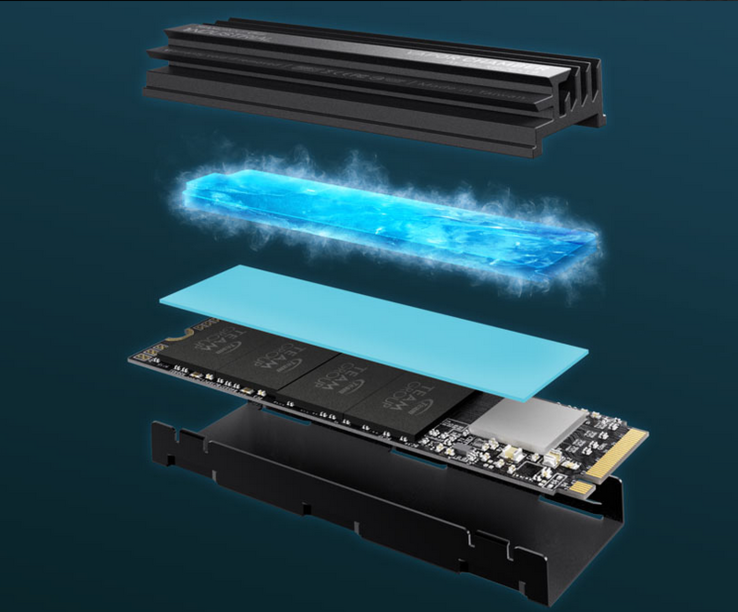 Le nouveau SSD TEAMGROUP est équipé d'un système de refroidissement liquide et d'un dissipateur thermique (Source : TEAMGROUP)