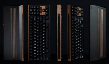 Accents en bois du clavier Soleil. (Source de l'image : CannonKeys)