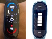 Les prétendues photos espions du Xiaomi Mi Band 6 montrent l'écran lumineux plein écran de l'appareil. (Image source : Weibo - édité)