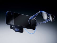 Le Neo est essentiellement une banque d&#039;énergie magnétique dotée d&#039;une fonction d&#039;affichage pour les lunettes AR. Photo : une photo promotionnelle de l&#039;accessoire. (Source de l&#039;image : Xreal - édité)