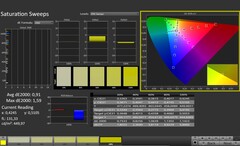 CalMAN : Saturation des couleurs (calibrée)