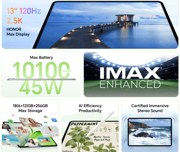 Présentation des principales fonctionnalités et caractéristiques techniques de la Honor Pad X9b Max
