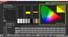 CalMAN ColorChecker (profil : sRGB, espace couleur cible : sRGB)