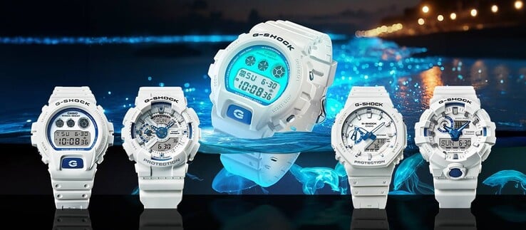 De gauche à droite : le DW-6900HDS-7, le GA-110HDS-7A, le GA-2100HDS-7A et le GA-700HDS-7A. (Source de l'image : Casio)