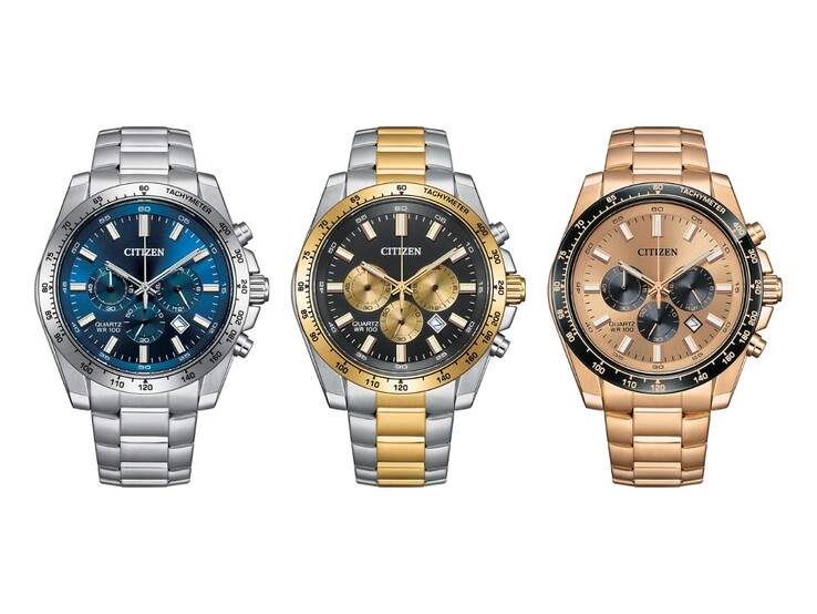 De gauche à droite : les montres Citizen AN8230-59M, AN8234-58E et AN8236-52P