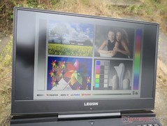 Lenovo Legion Y7000 - À l'extérieur par jour nuageux.