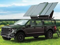 Le système Jackery Explorer combine une tente de toit et des panneaux solaires rétractables. (Source de l&#039;image : Jackery)